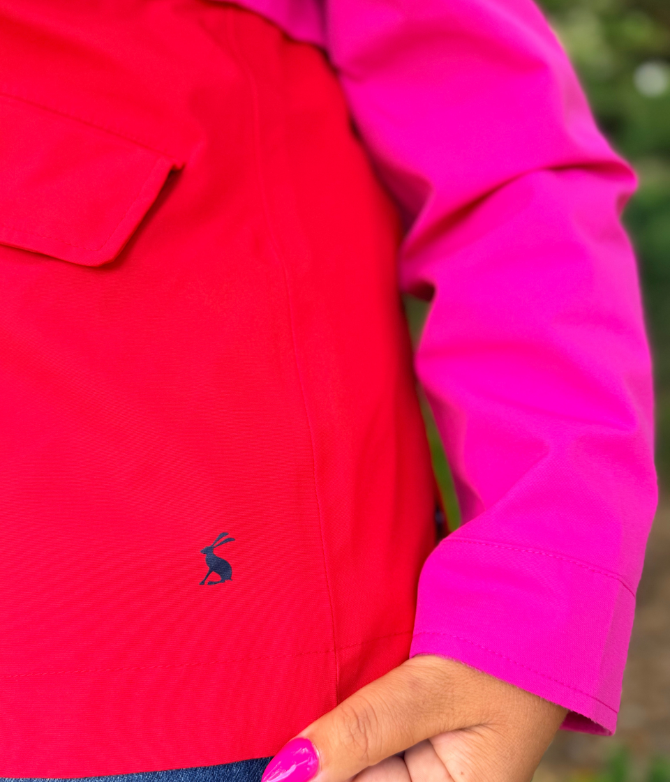 Pink & Red Right as Rain Waterproof Coat