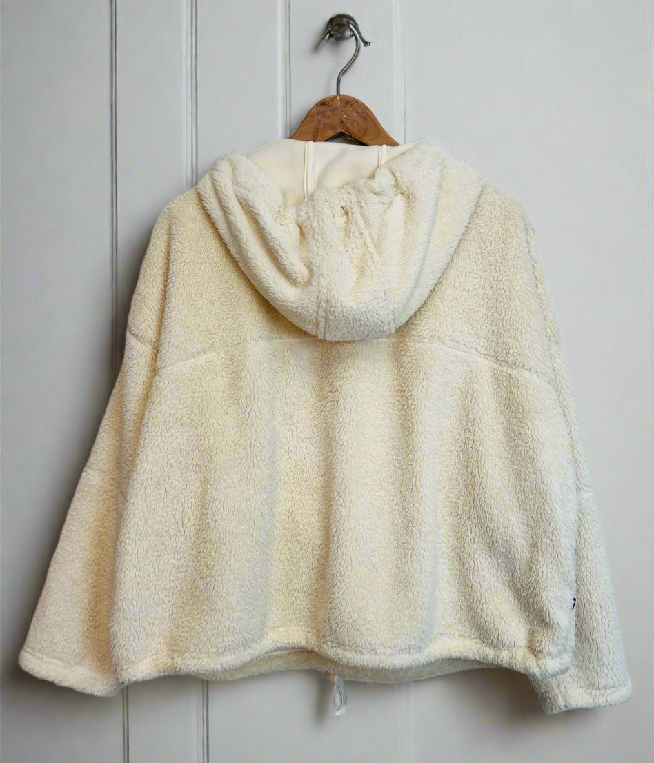 Ivory Soft Touch Borg Fleece Hoodie
