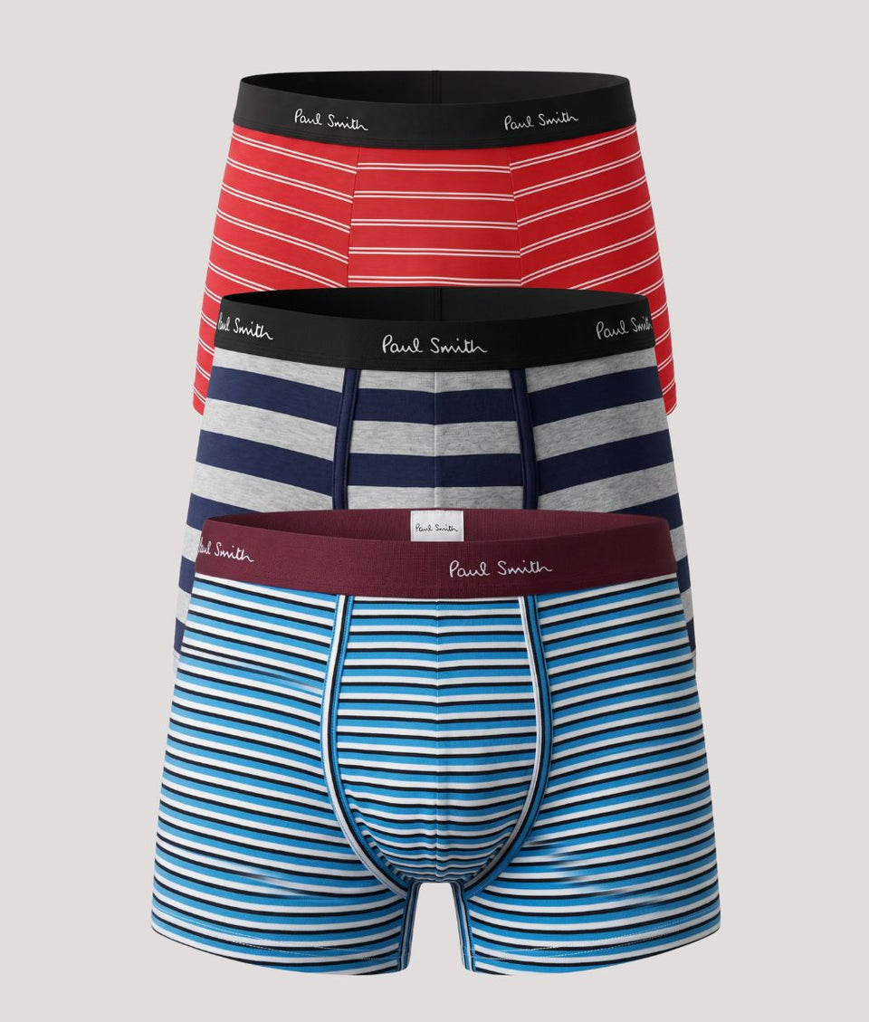 Designer Cotton Blend Stretch Boxers - 3 Pack Mixed Selection