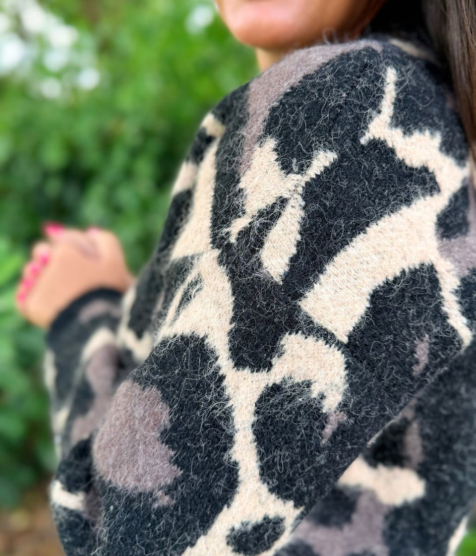 Jacquard Camo Print Jumper