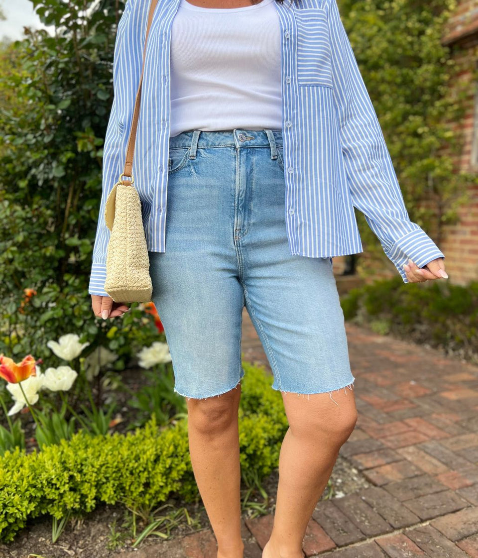 Light Denim Bermuda Shorts