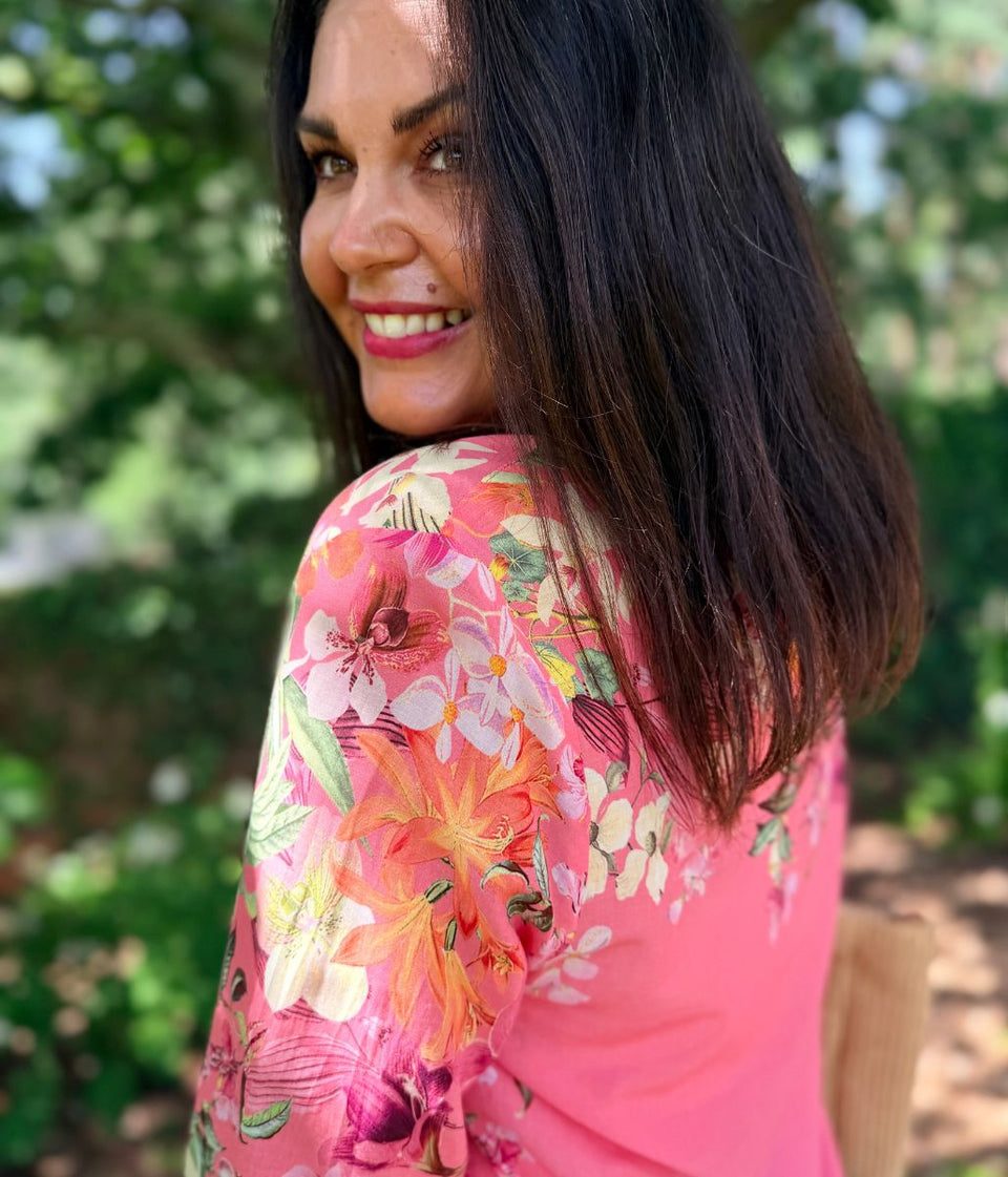 Pink Floral Garden Shirt