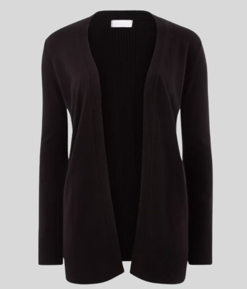 Black Supersoft Longline Cardigan