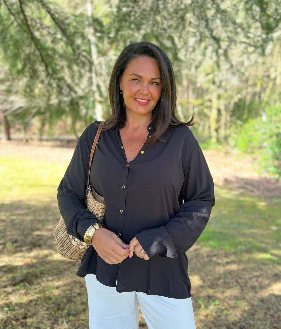 Black Cupro Classic Shirt