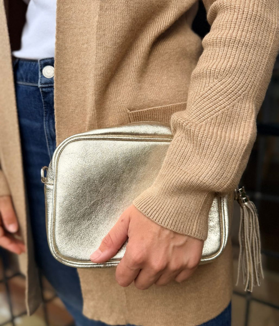 Camel Ribbed Edge to Edge Longline Cardigan