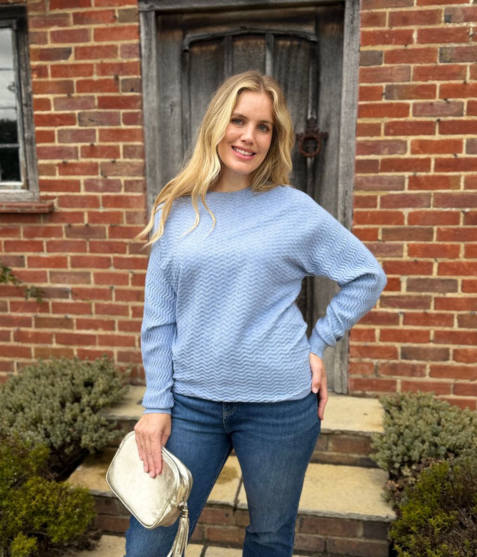 Blue Tonal Wave Jumper