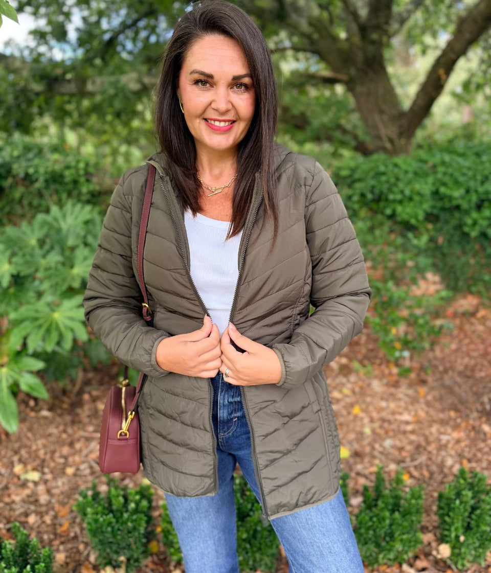 Khaki Padded Coat