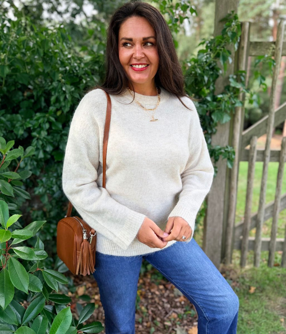 Ecru Alpaca Wool Blend Jumper