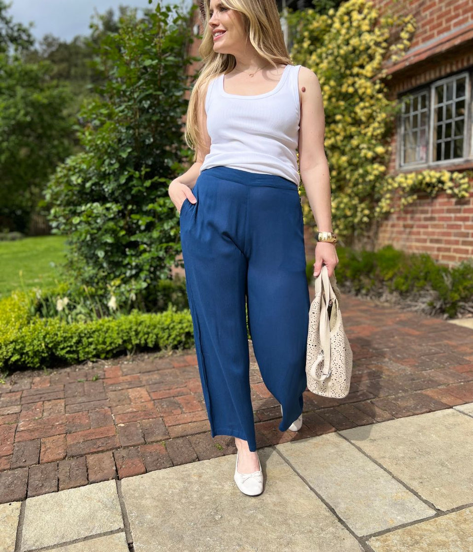 Nomads Blue Wide Leg Trousers