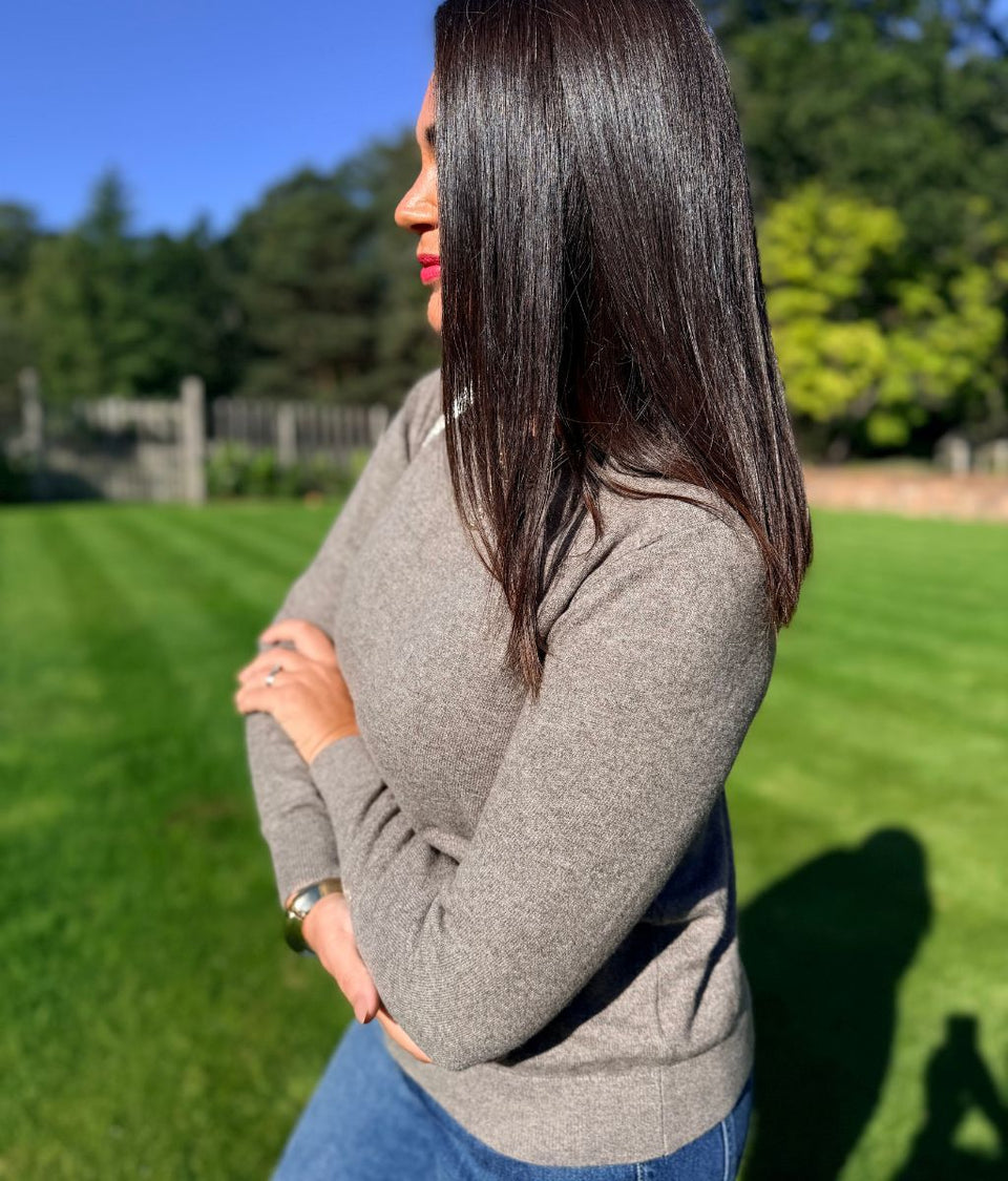 Nutmeg Air Yarn Crew Neck Jumper