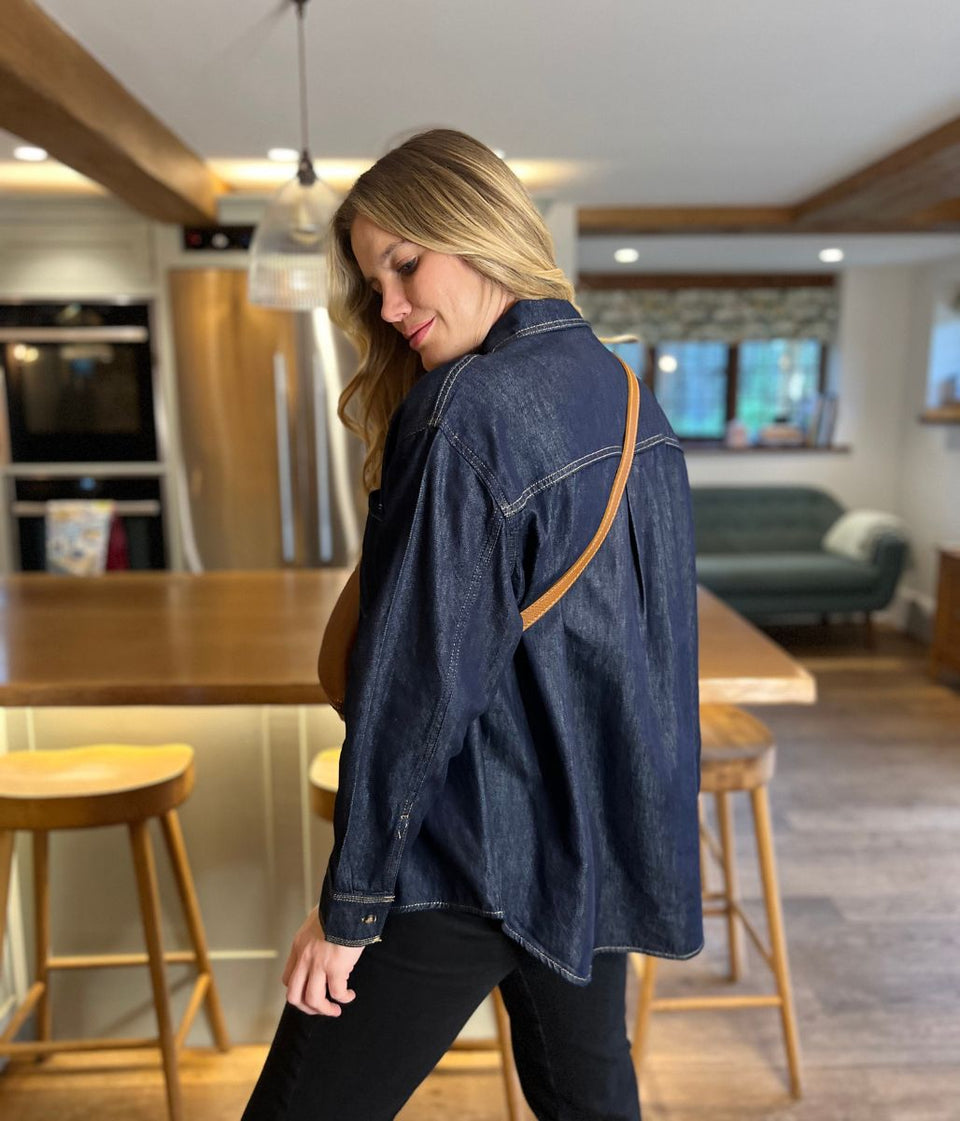 Indigo Blue Oversized Denim Shirt