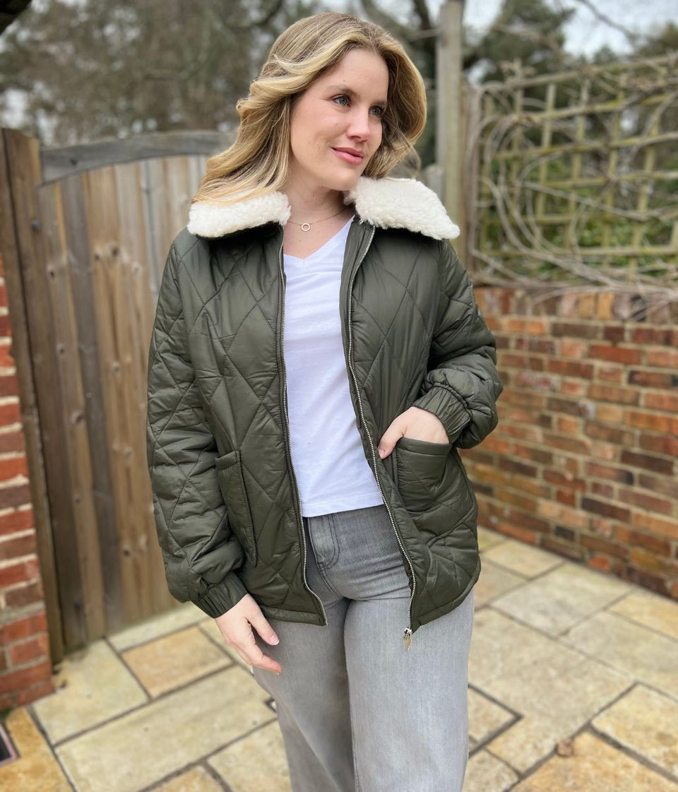 Khaki Perry Padded Jacket