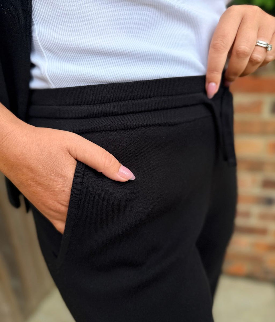 Black Knitted Joggers Co-Ord