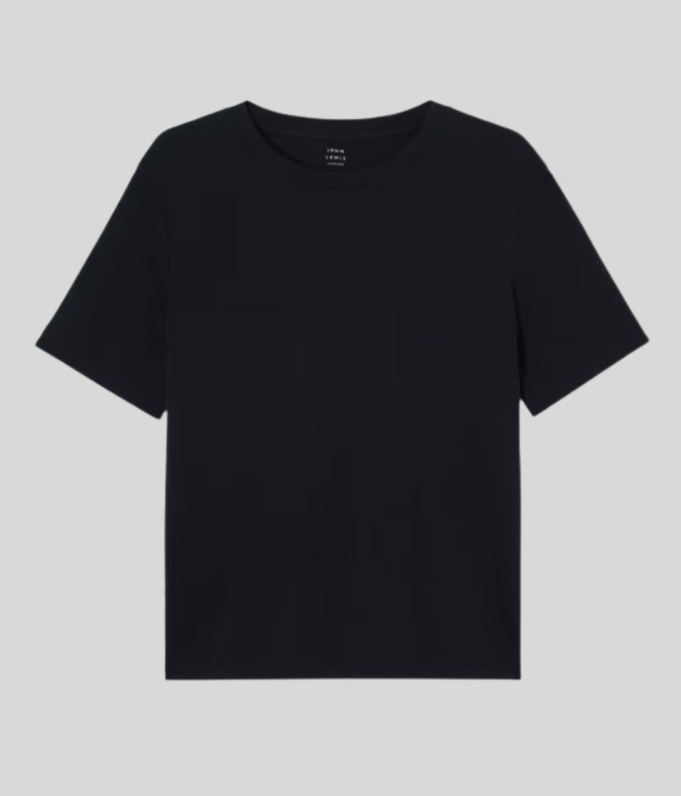 Black Organic Cotton Short Sleeve T Shirt