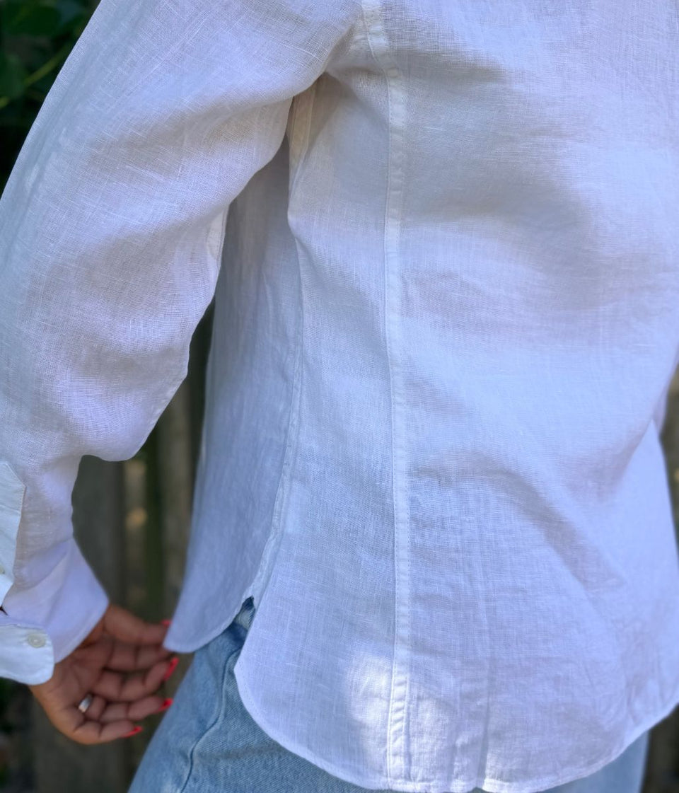 White Wren Slim Fit Linen Designer Shirt