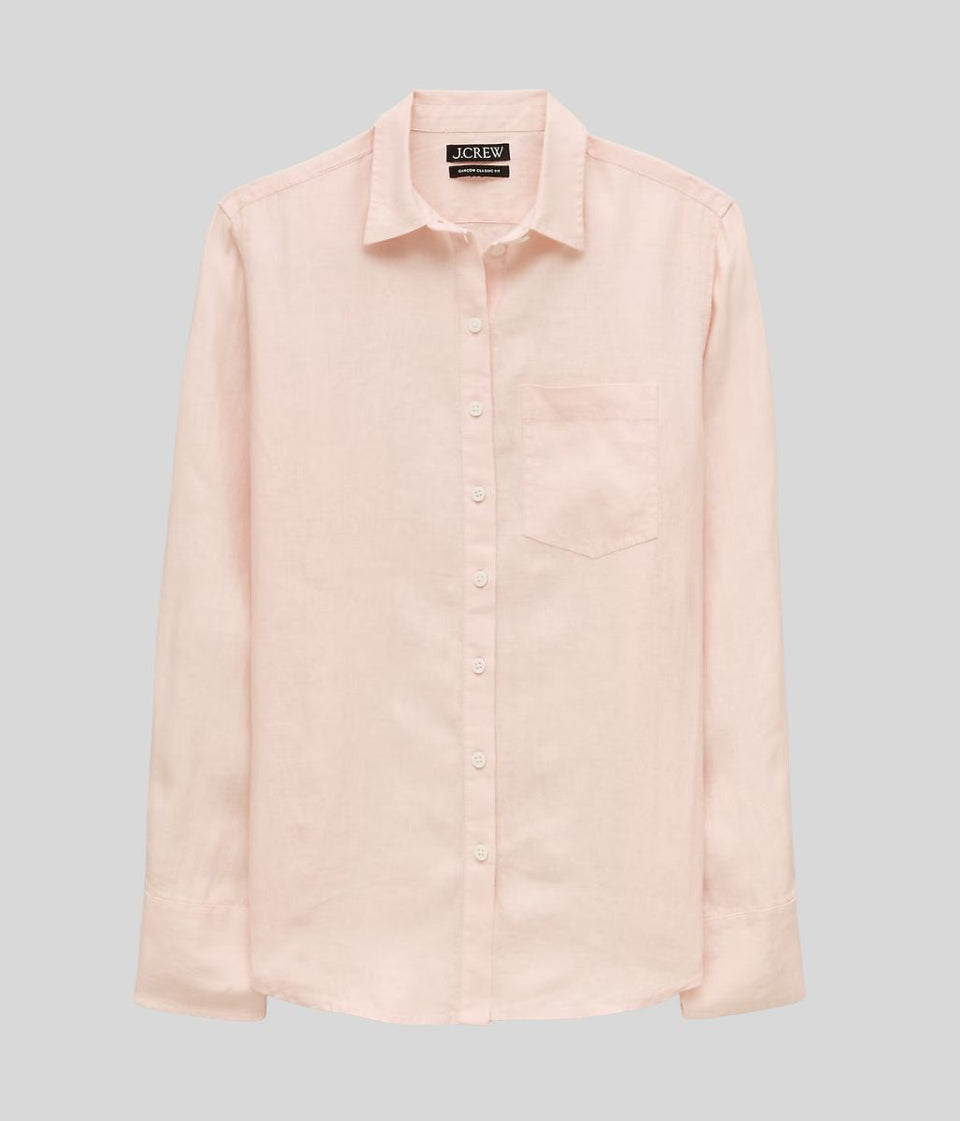 Pink Garcon Classic Linen Designer Shirt