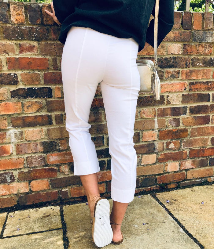 White Stretch Capri Trousers – Highstreet Outlet UK