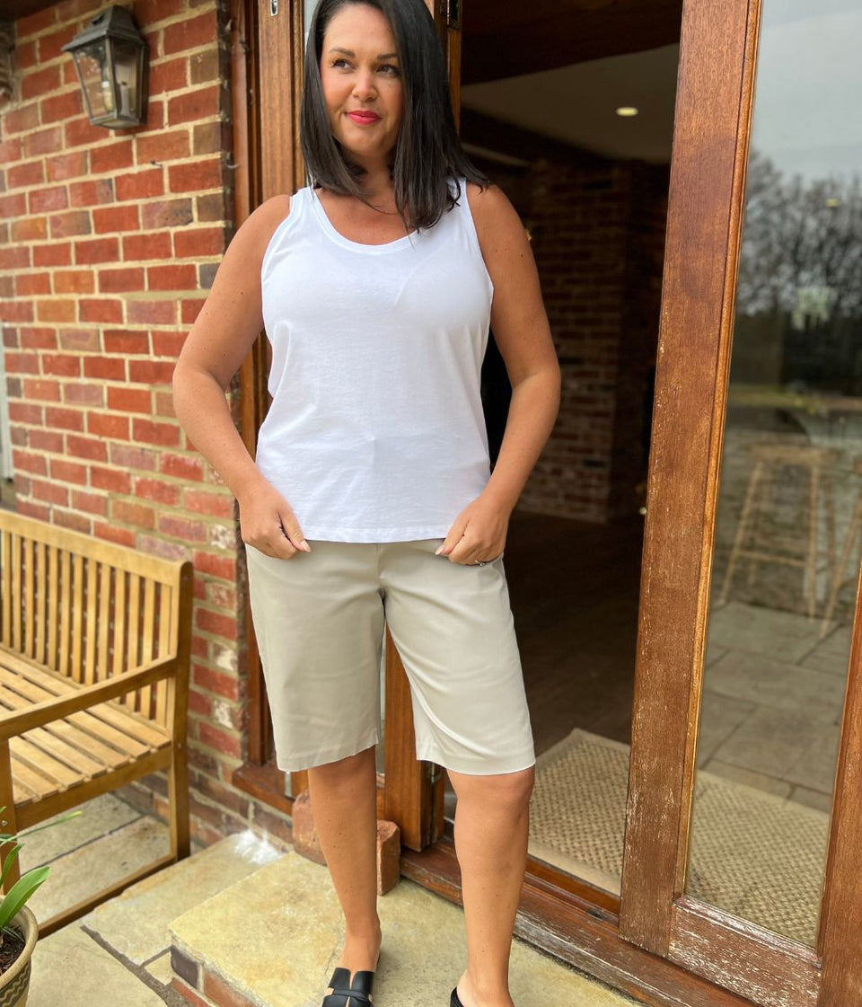 White Relaxed Vest Top