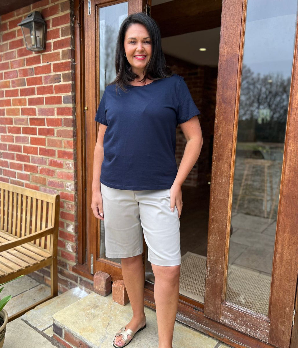 Navy Essential Cotton Tee