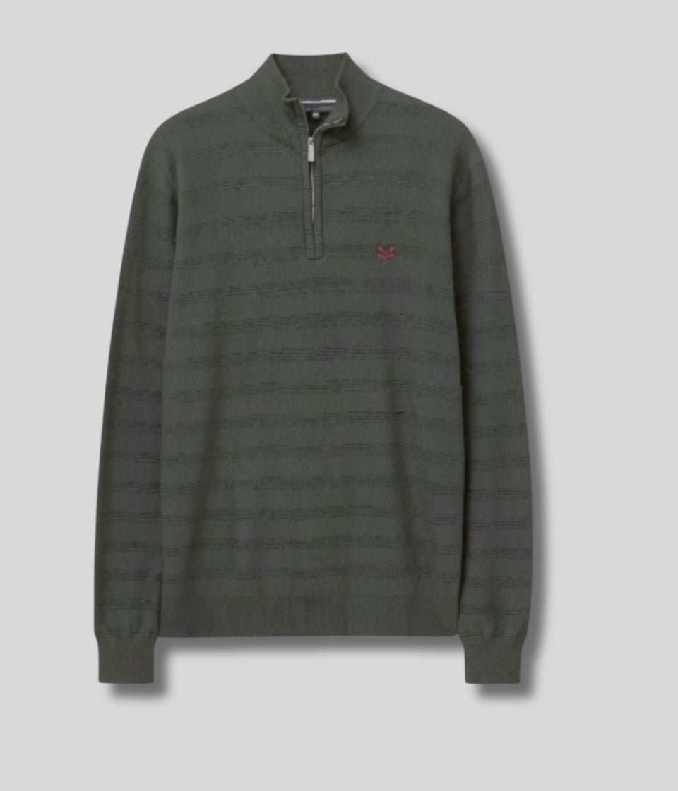 Charcoal Cashmere & Silk Blend 1/4 Zip Jumper