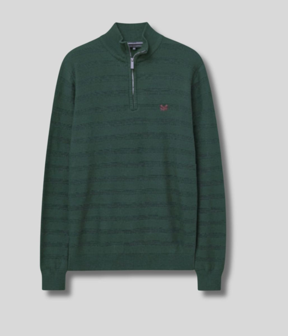 Green Cashmere & Silk Blend 1/4 Zip Jumper