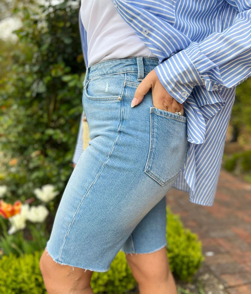 Light Denim Bermuda Shorts