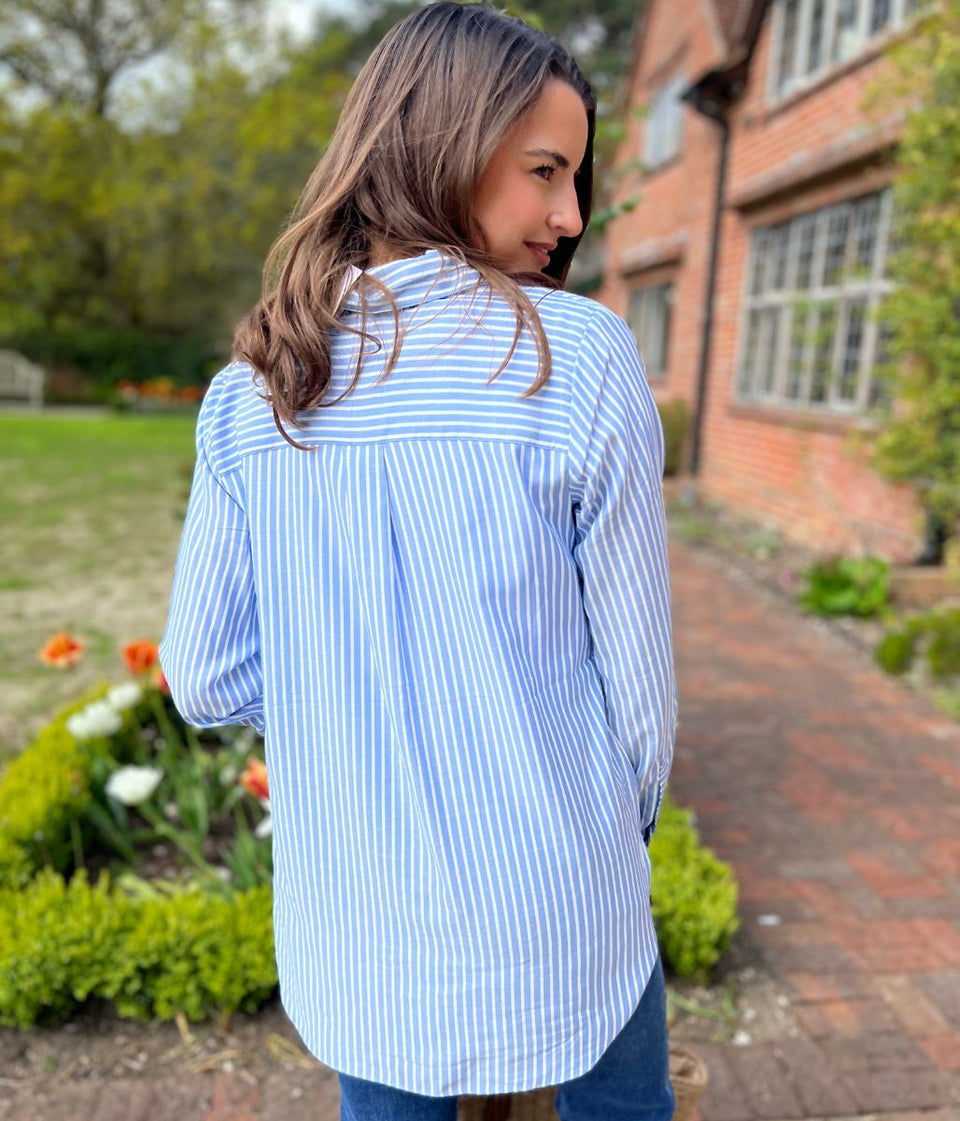 Blue Striped Soft Relaxed Shirt