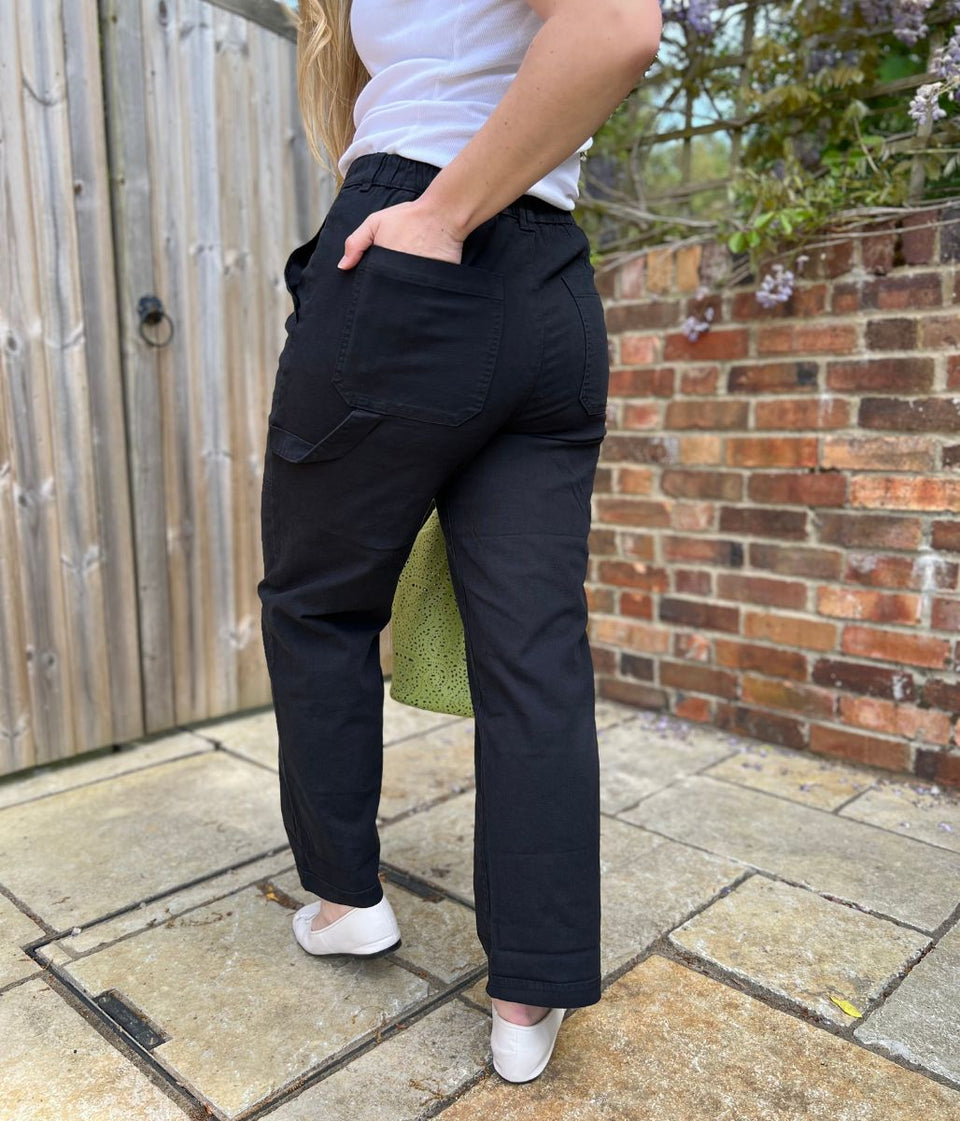 Black Carpenter Straight Leg Trousers