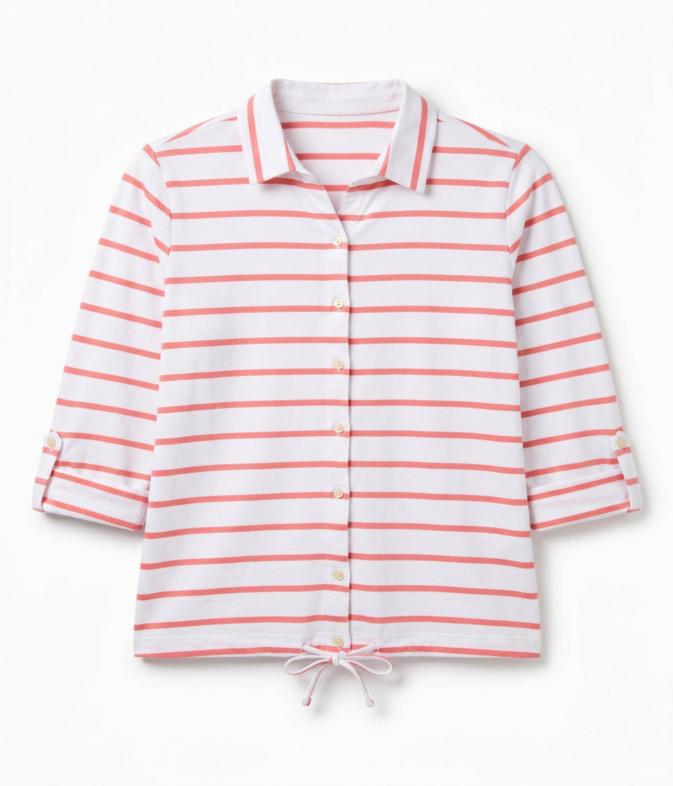Pink Striped Joni Cotton Shirt