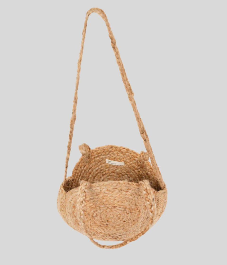 Azure Raffia Crossbody Bag