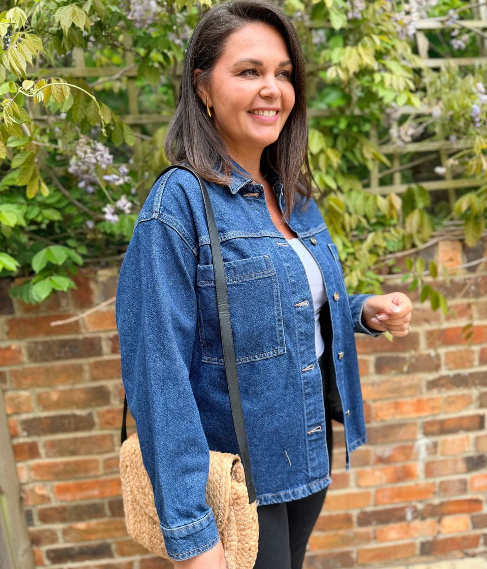 Dark Indigo Denim Shacket