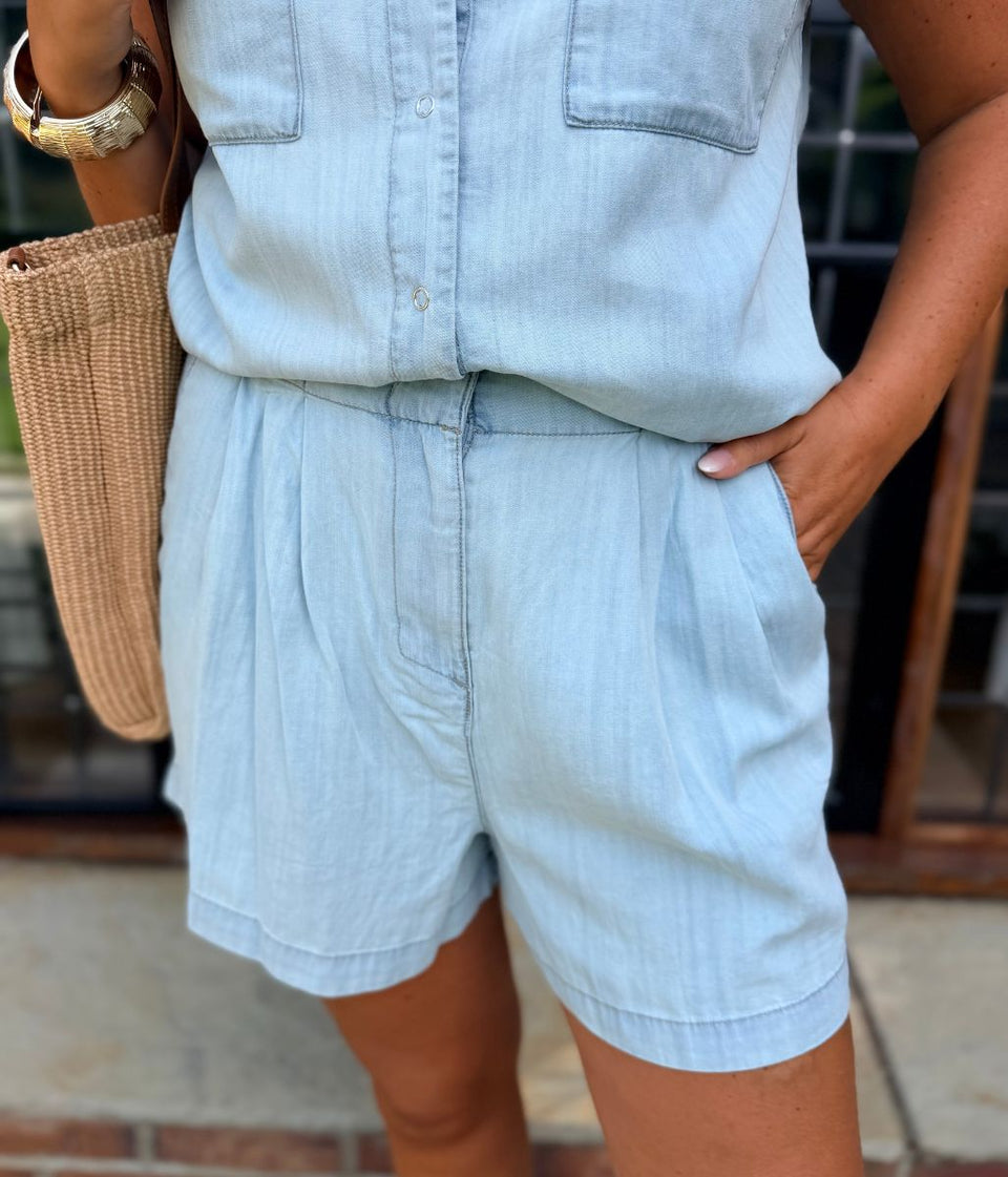 Chambray Shorts