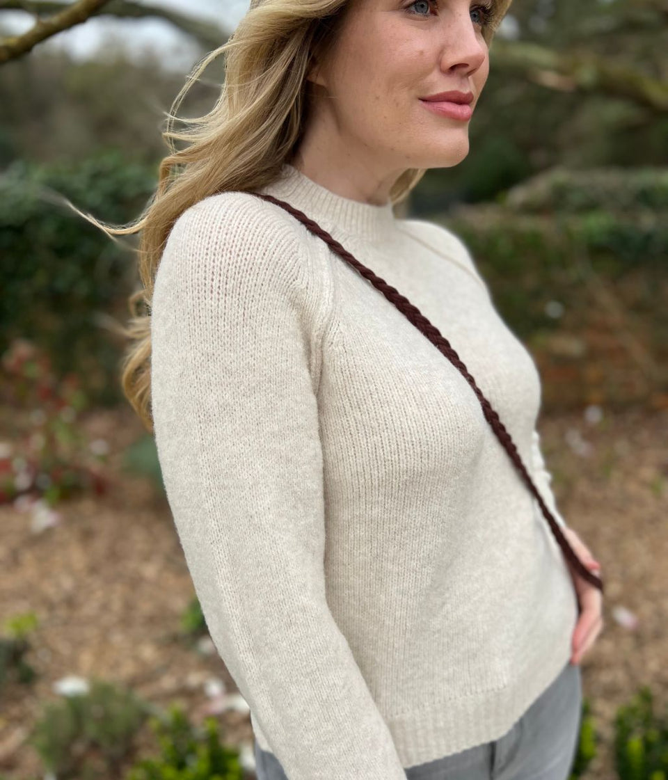 Natural Textured Wool Blend Jumper