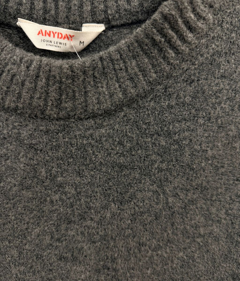 Mens Grey Crew Neck Jumper