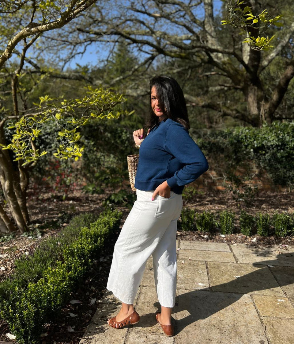 Navy Garment Dyed Sweatshirt