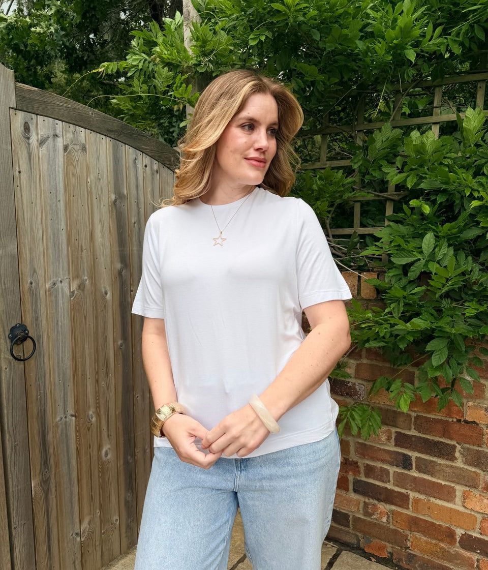 White Jersey T Shirt