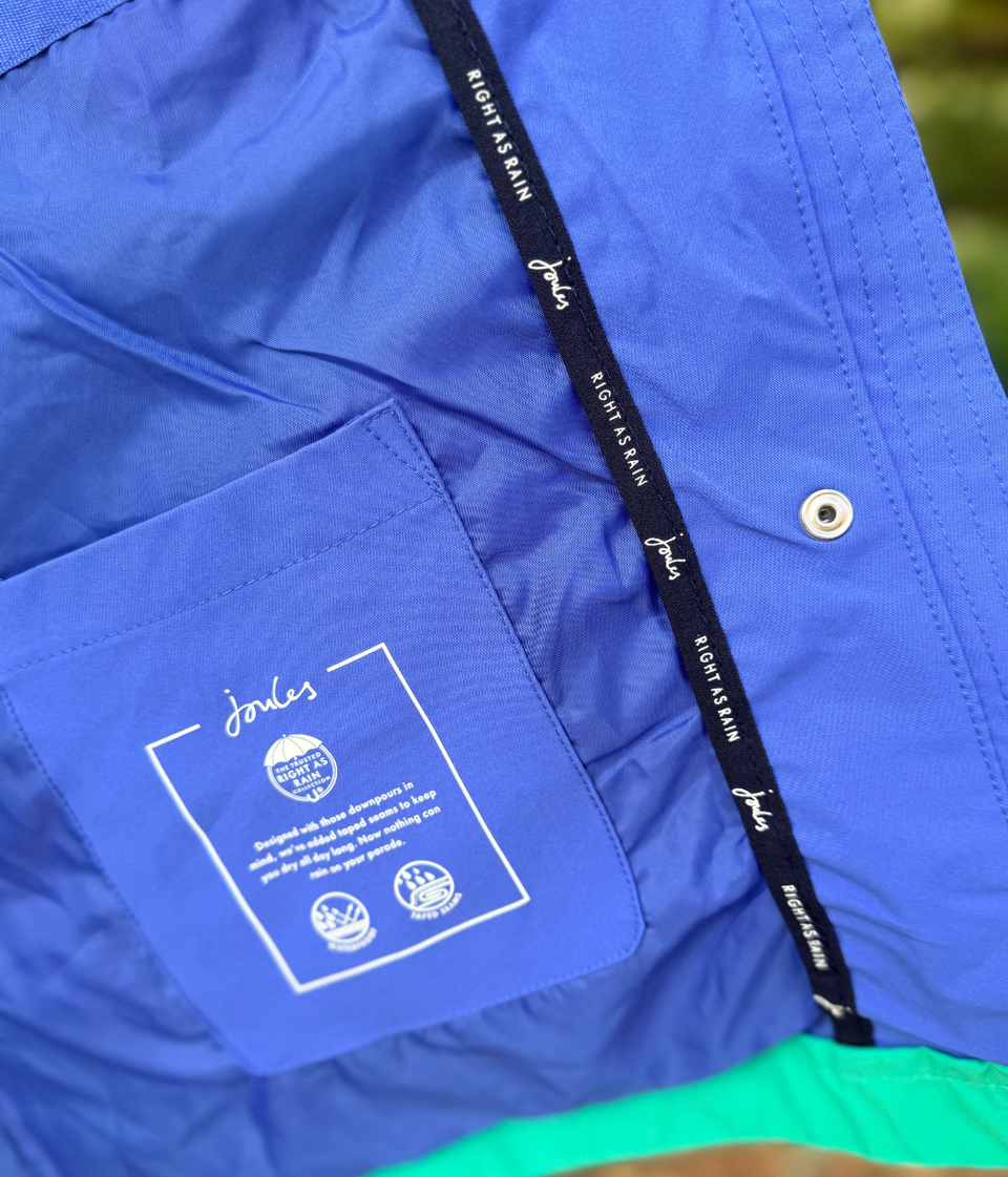 Blue & Green Right as Rain Waterproof Coat