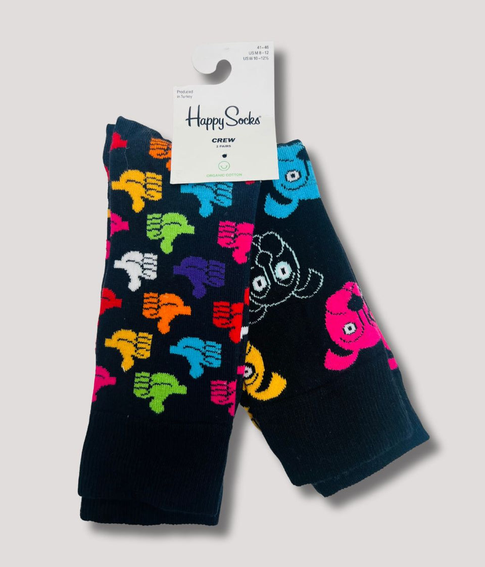 happy socks dog in packet with thumbs up design