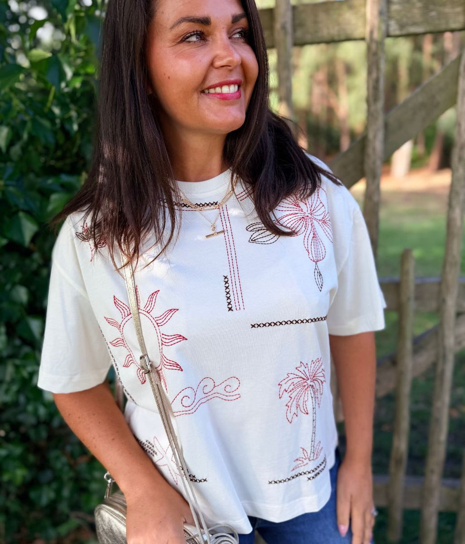 Embroidered Design T Shirt