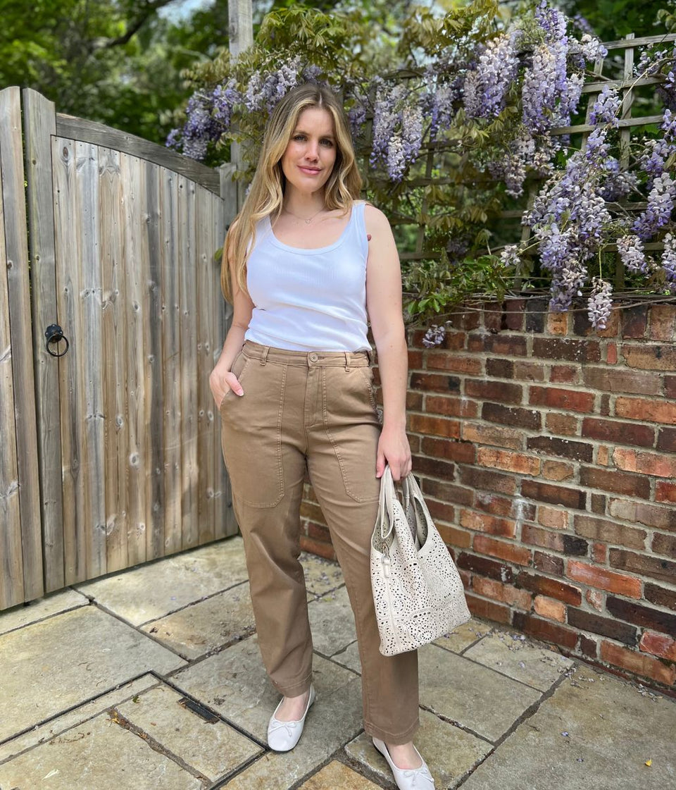 Brown Carpenter Straight Leg Trousers
