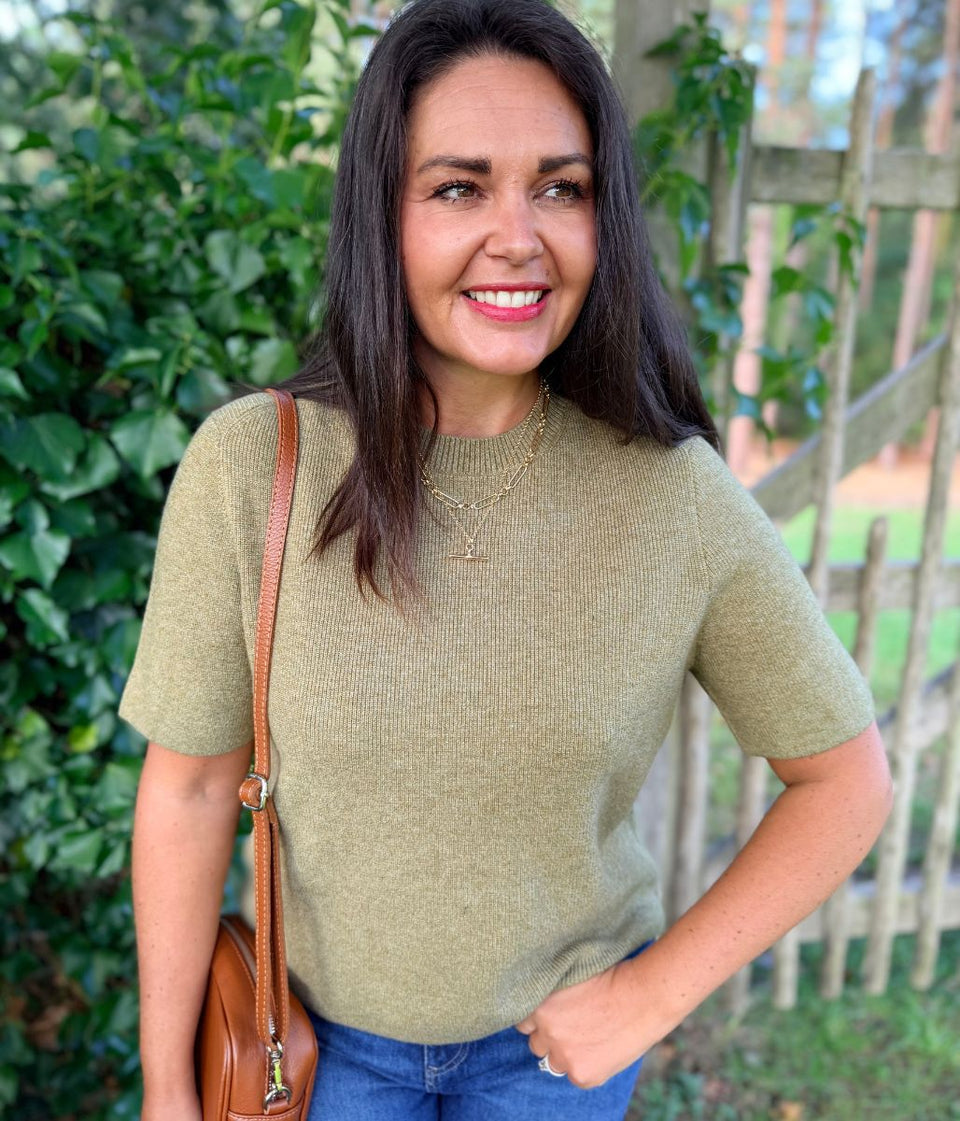 Green Short Sleeve Jumper