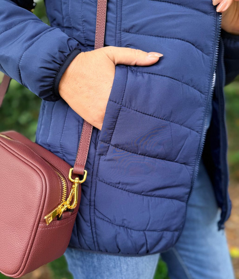 Navy Padded Coat