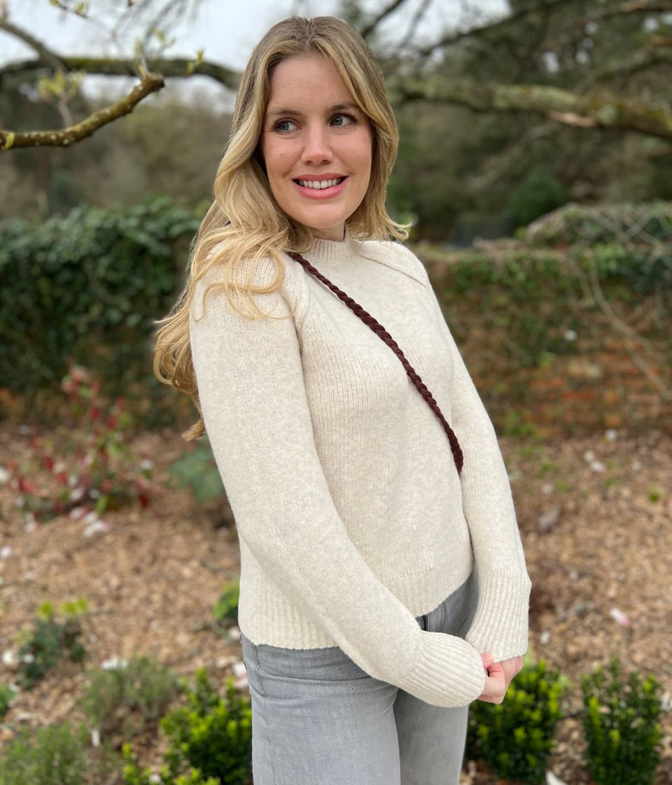 Natural Textured Wool Blend Jumper