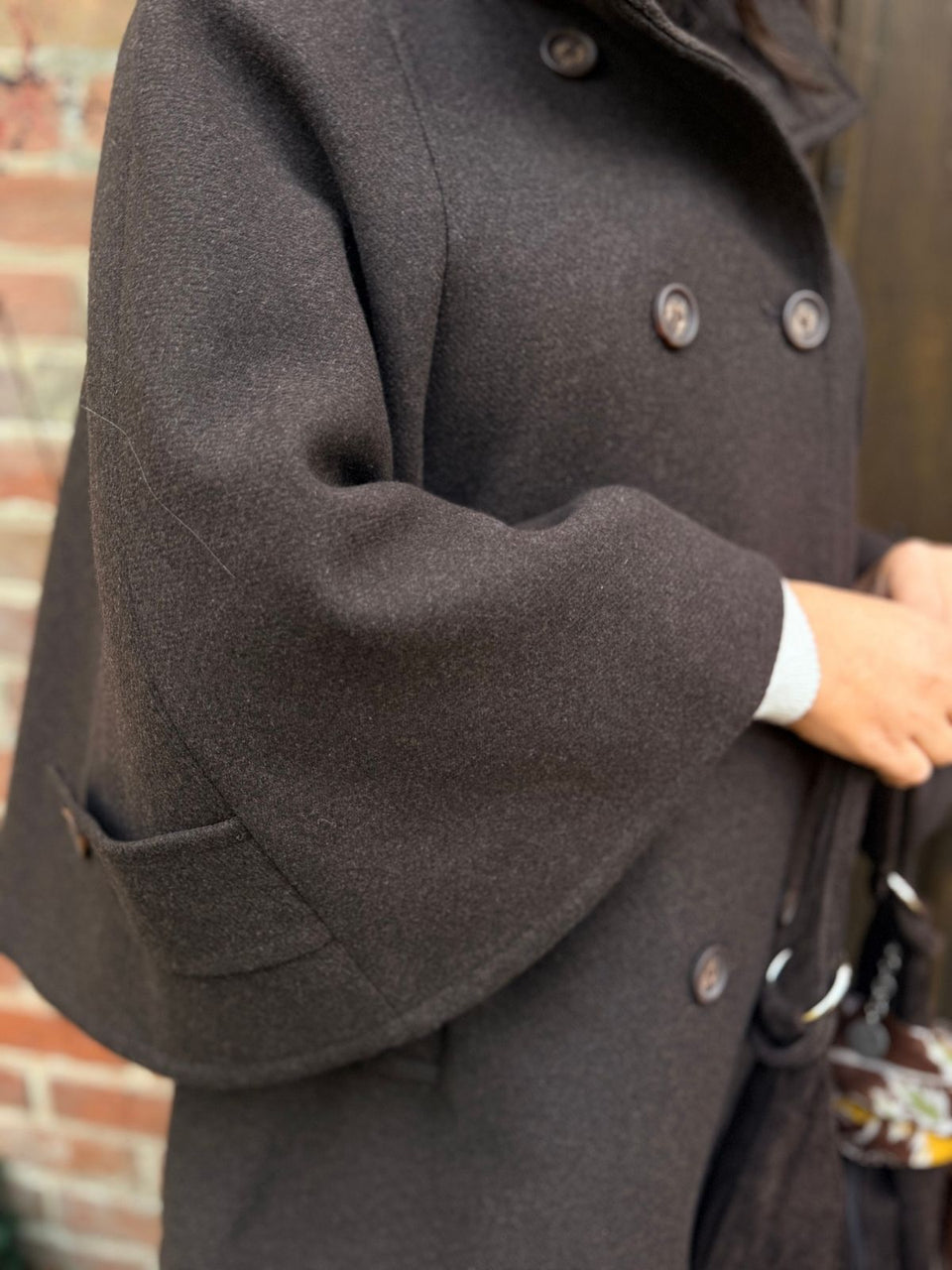 Chocolate Brown Katlin Cape Coat