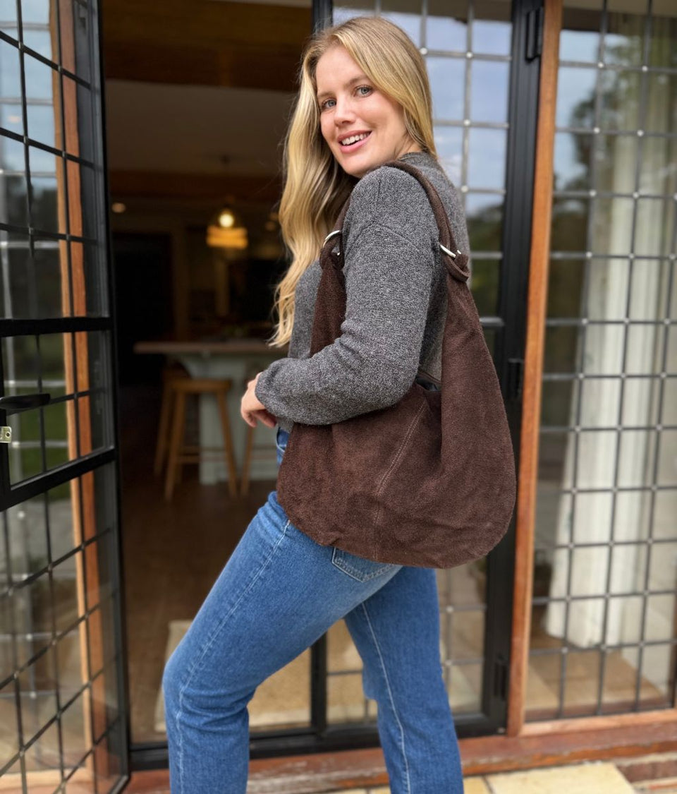Charcoal Gold Button Cardigan