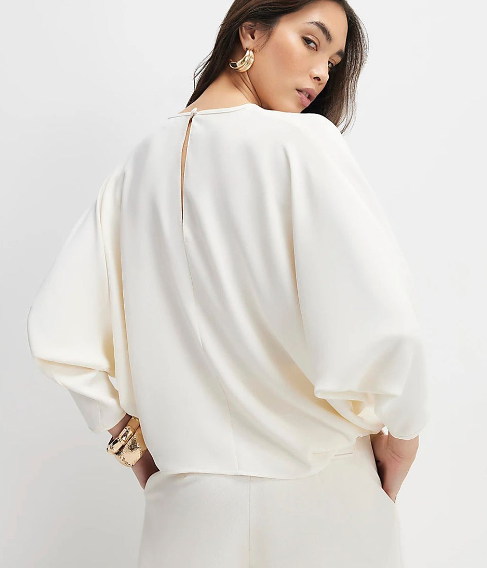 Ivory Batwing Blouse