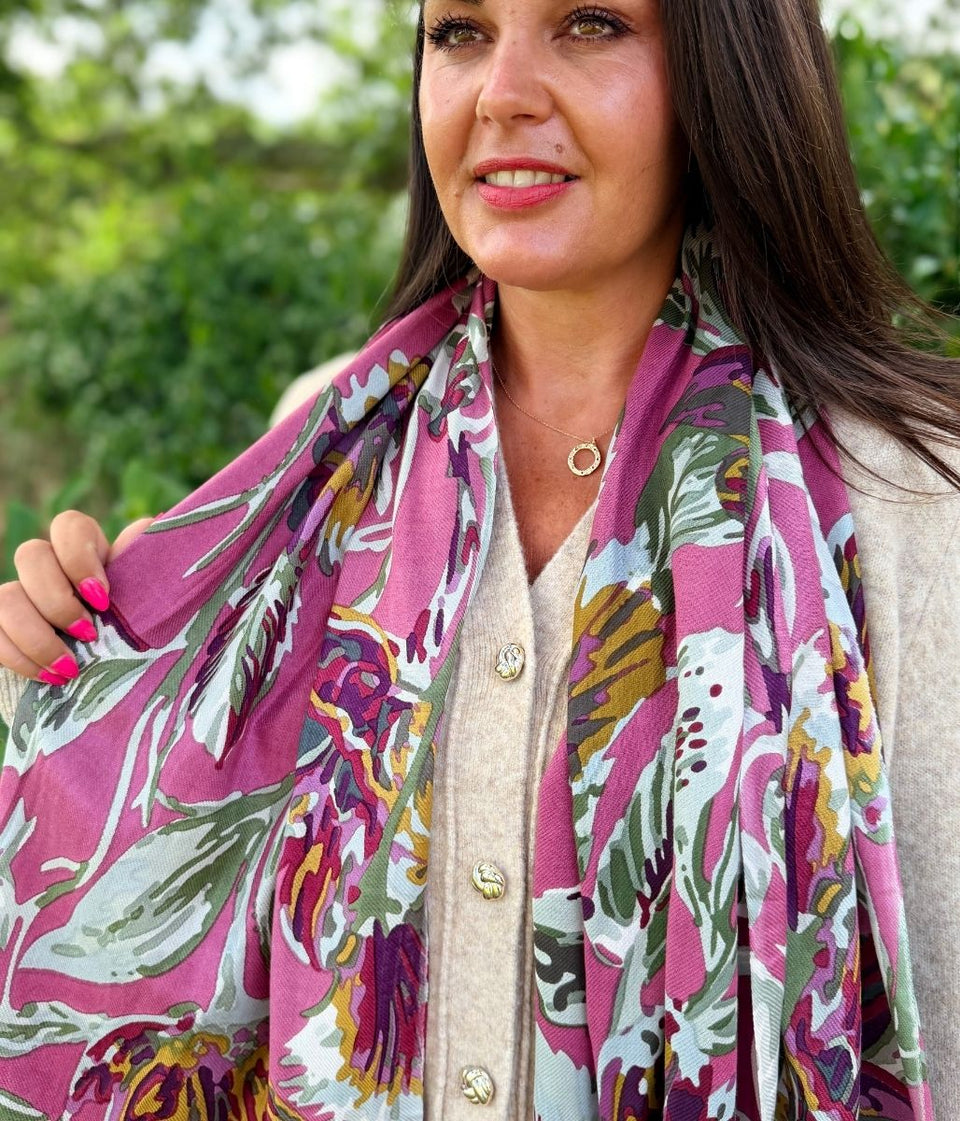 Earth Botanical Print Scarf