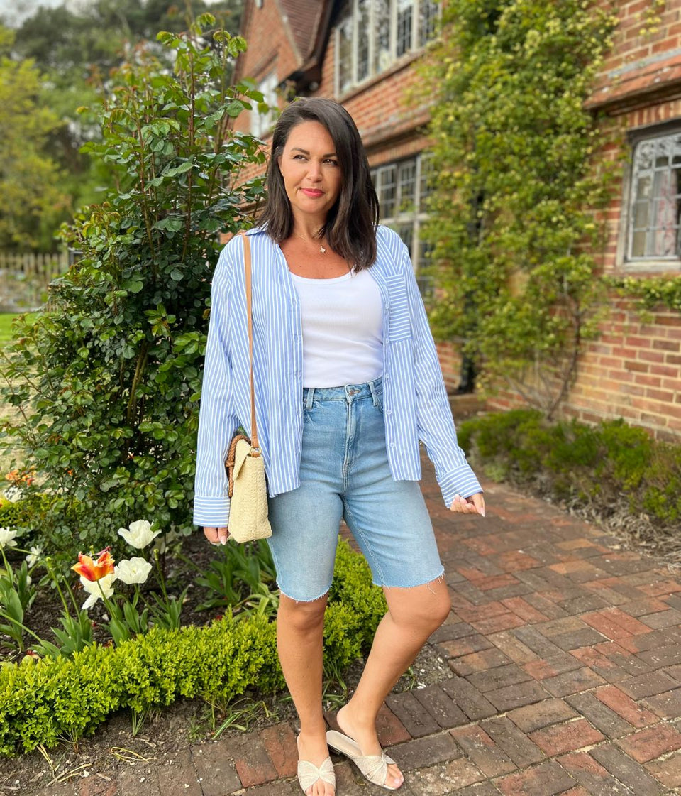 Light Denim Bermuda Shorts