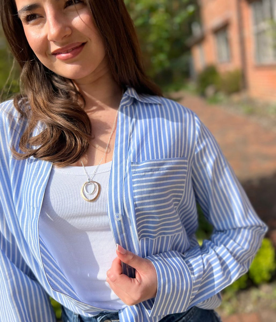 Blue Striped Soft Relaxed Shirt