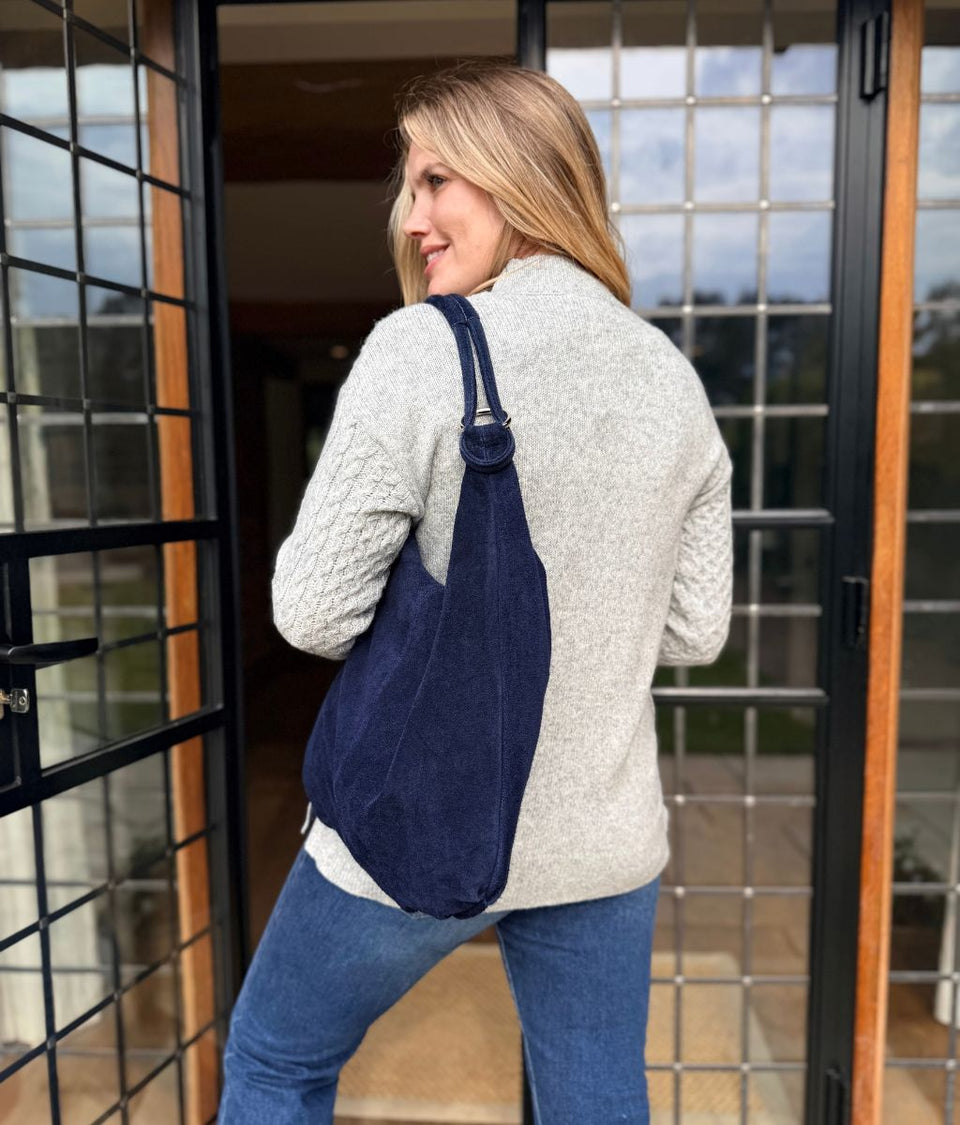 Grey Side Button Textured Knit Jumper